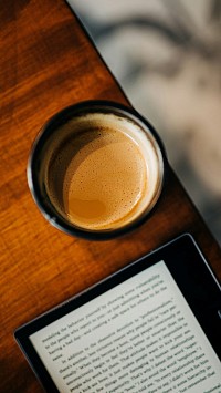 Leyendo con un café